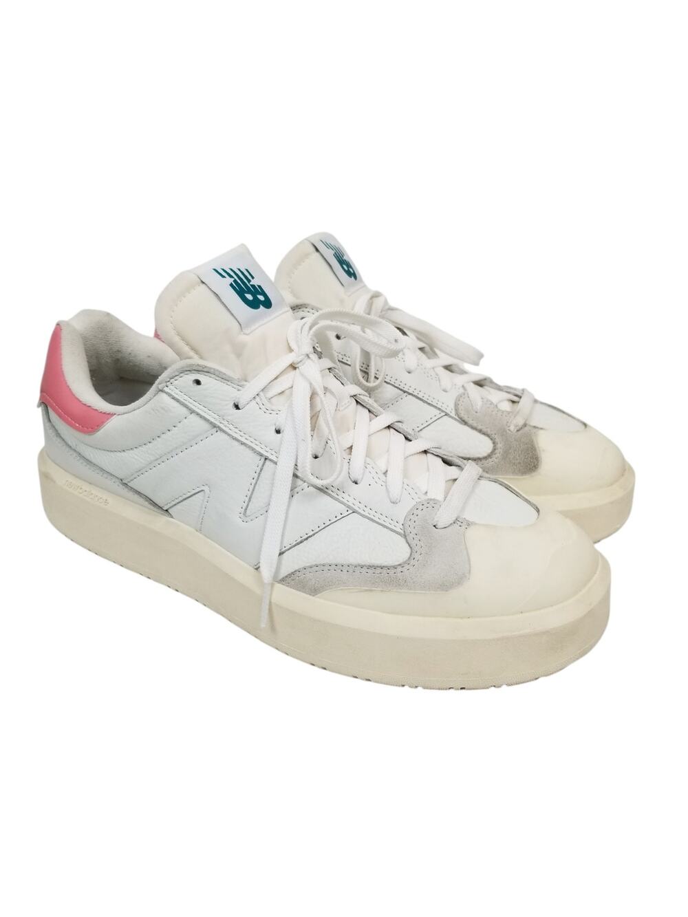 New Balance CT302 Men's White Pink Leather Sneakers Size 13